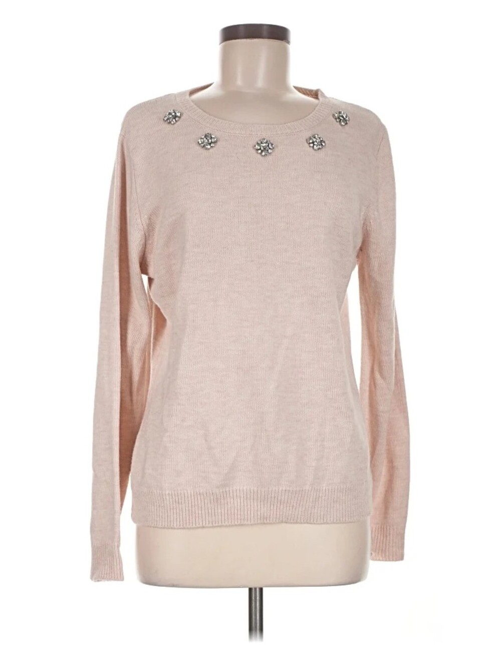 Ivanka Trump Jewel Embellished Crewneck Sweater – Size Medium